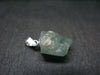 Fantastic Gemmy Aquamarine Crystal Silver Pendant From Brazil - 0.7" - 1.83 Grams