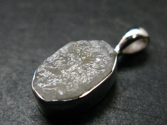 Very Rare White Cryolite 925 Silver Pendant from Greenland - 0.7" - 1.31 Grams