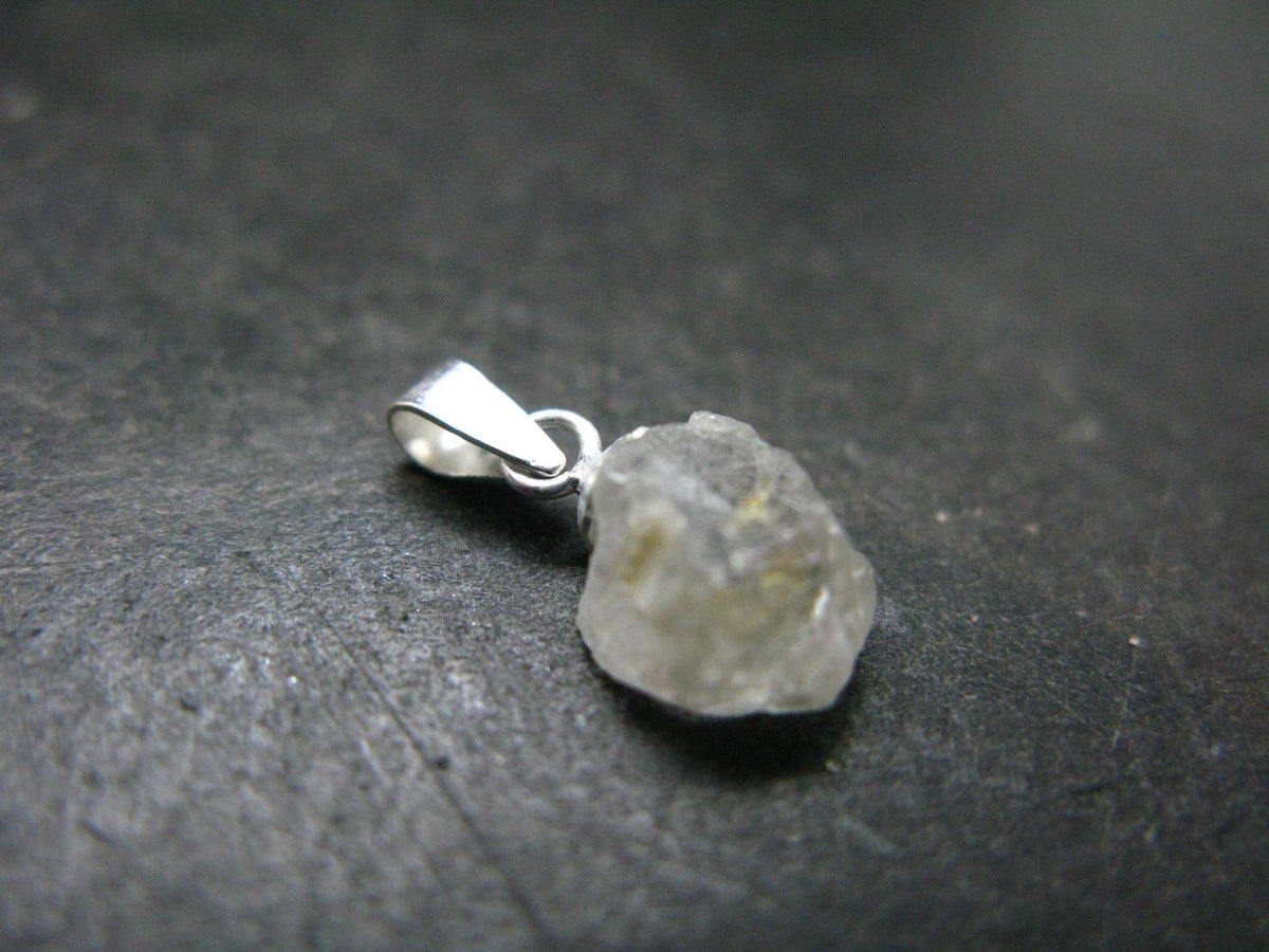Gem Beryllonite Crystal Silver Pendant from Brazil - 0.6" - 3.15 Carats