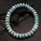 Larimar Genuine Bracelet ~ 7 Inches ~ 9mm Rondelle Beads