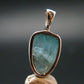 Blue Zircon Gem Crystal Silver Pendant From Cambodia - 0.7" - 1.81 Grams