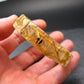 Rutilated Quartz (Rutile & Hematite) Genuine Bracelet ~ 7 Inches ~ 13mm Oval Beads