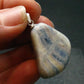 Very Rare! Natural Blue Scheelite 925 Silver Pendant from Turkey - 1.3"