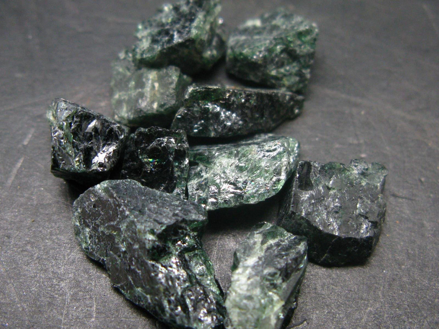 Lot of 10 Greenish Blue Spinel Gahnite Crystals From Australia - 13 Grams