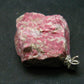 Rare Raw Deep Pink Thulite Silver Pendant From Norway - 1.2" - 5.14 Grams