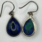 Azurite Teardrop Earrings | Sterling Silver Dangle | Blue Crystal Jewelry