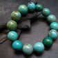 Turquoise Genuine Untreated Bracelet ~ 7 Inches ~ 14mm Round Beads