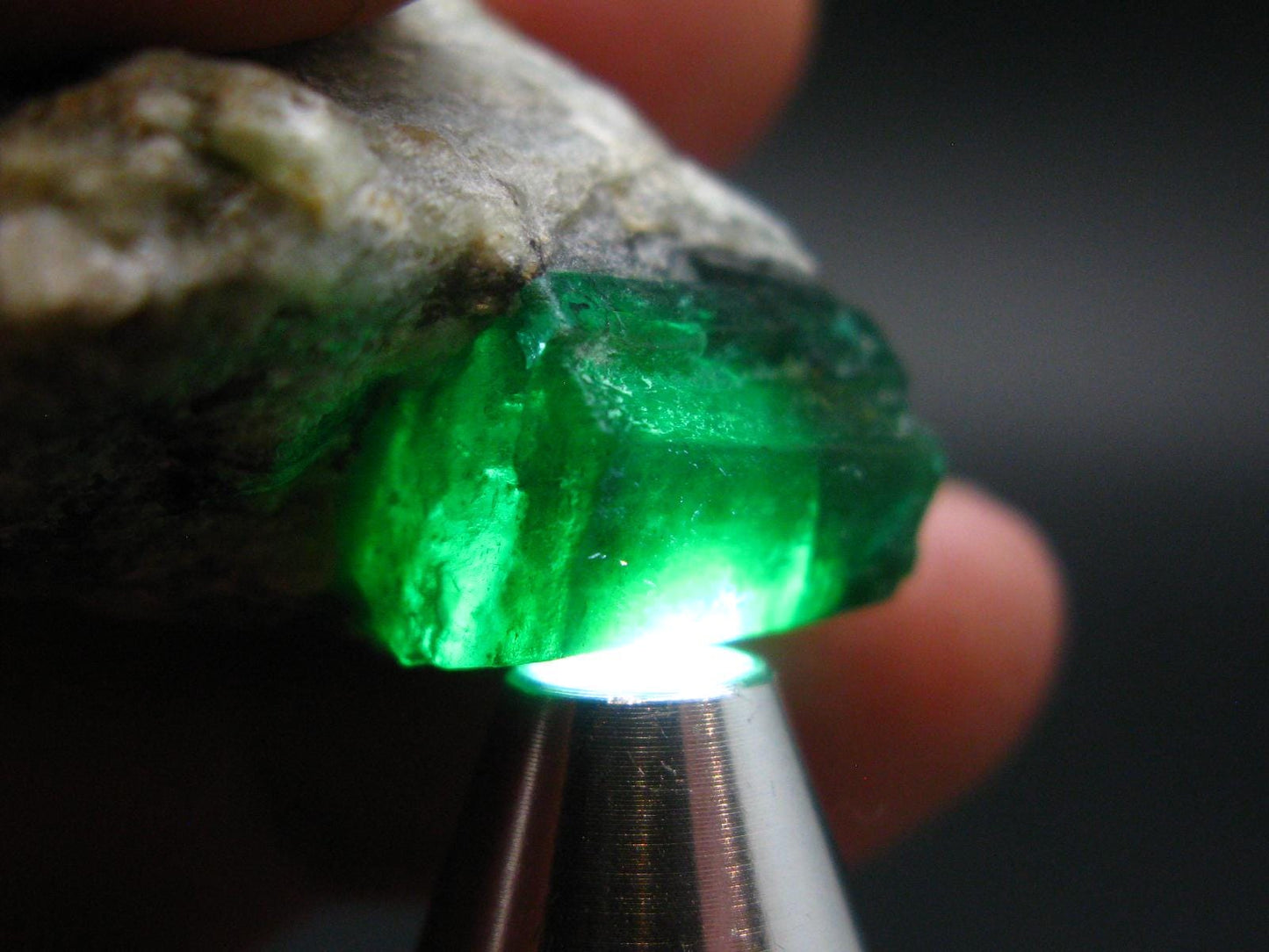 Emerald Beryl Crystal On Matrix From Swat Pakistan - 1.4"- 19.15 Grams