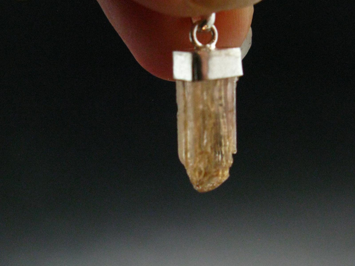 Imperial Topaz Crystal Pendant From Brazil - 0.9" - 1.22 Grams