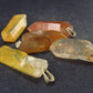 Set of 5 Tangerine Quartz Crystal Pendants From Brazil