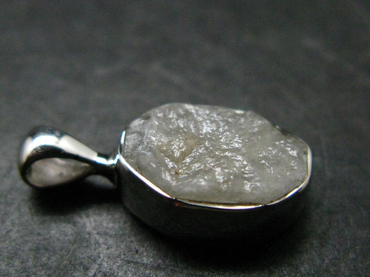 Very Rare White Cryolite 925 Silver Pendant from Greenland - 0.7" - 1.31 Grams