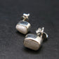 Natrolite Stud Earrings Sterling Silver From Tanzania - 1.36 Grams