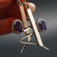 Faceted Natural Amethyst 925 Sterling Silver Earrings - 0.5" - 8.83 Grams