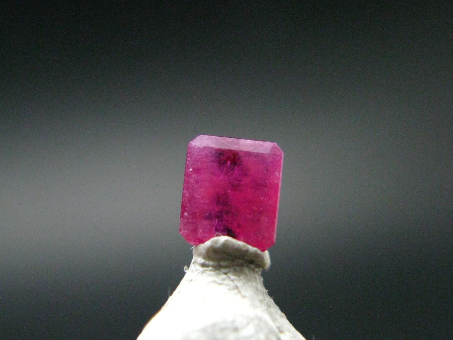 Beautiful Rare Gem Bixbite Red Beryl Emerald Cut Stone From Utah USA - 0.20 Carats - 4.0x3.5mm