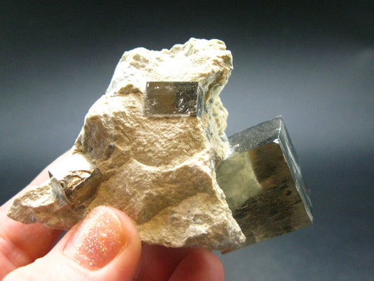 Perfect Pyrite Cube Cluster from Spain - 3.0"