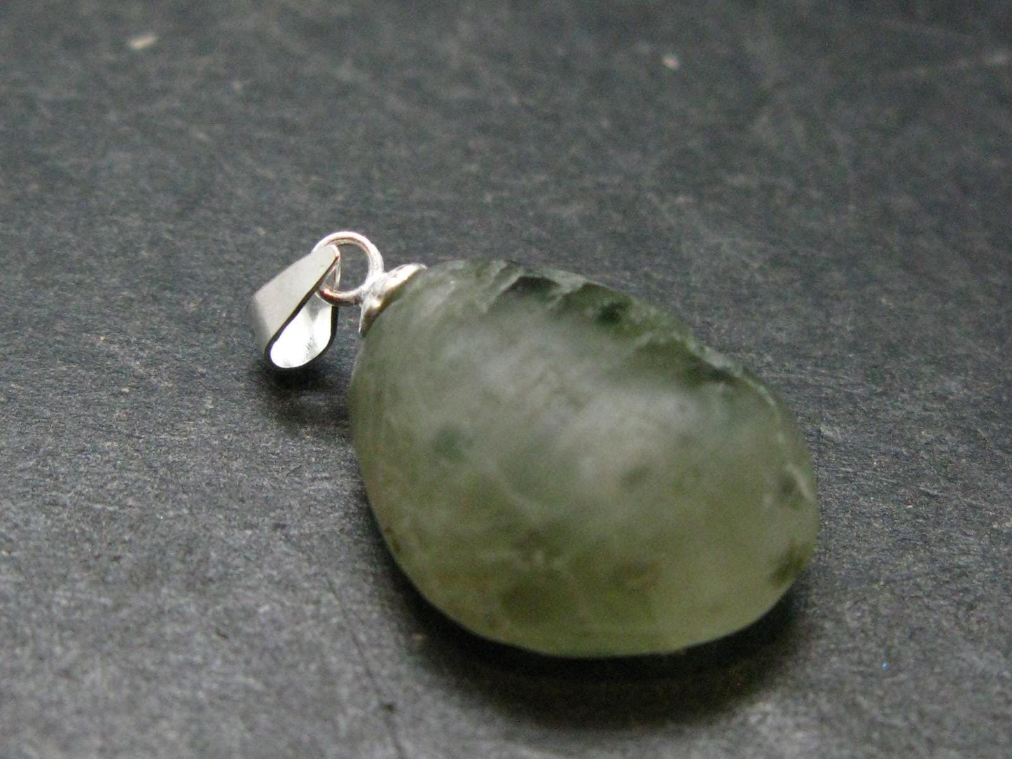 Phenakite Phenacite Tumbled Silver Pendant From Russia - 1.0" - 4.0 Grams