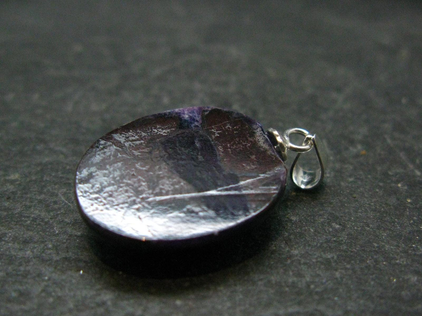 Sugilite Silver Pendant From South Africa - 1.0"