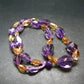 Amethyst & Citrine Necklace From Brazil - 20" - 56.38 Grams