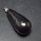 Genuine Drop Shape Black Shungite Pendant From Russia - 1.5"