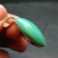 Rich Green Chrysoprase Silver Pendant From Australia - 1.3" - 3.59 Grams