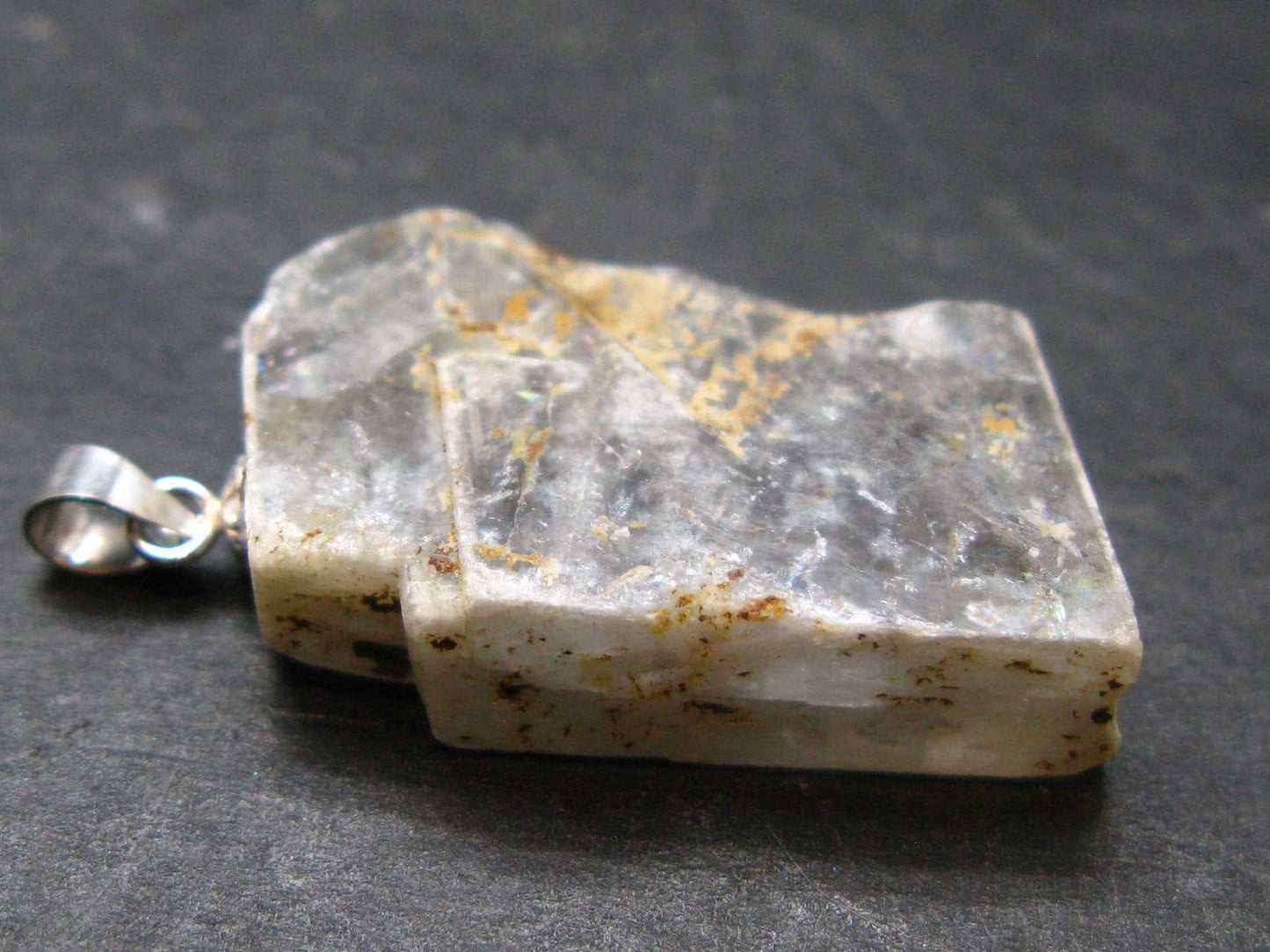 Rare White Barite Pendant From Morocco - 1.3" - 10.67 Grams