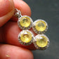 Nice Natural Faceted Yellow Sapphire 925 Sterling Silver Pendant - 1.1" - 3.10 Grams