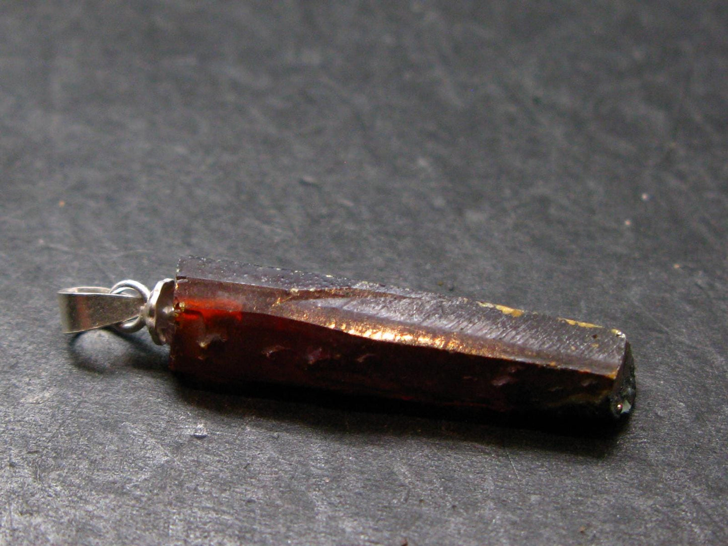 Zincite Zinkite Crystal 925 Silver Pendant From Poland - 1.3" - 3.79 Grams