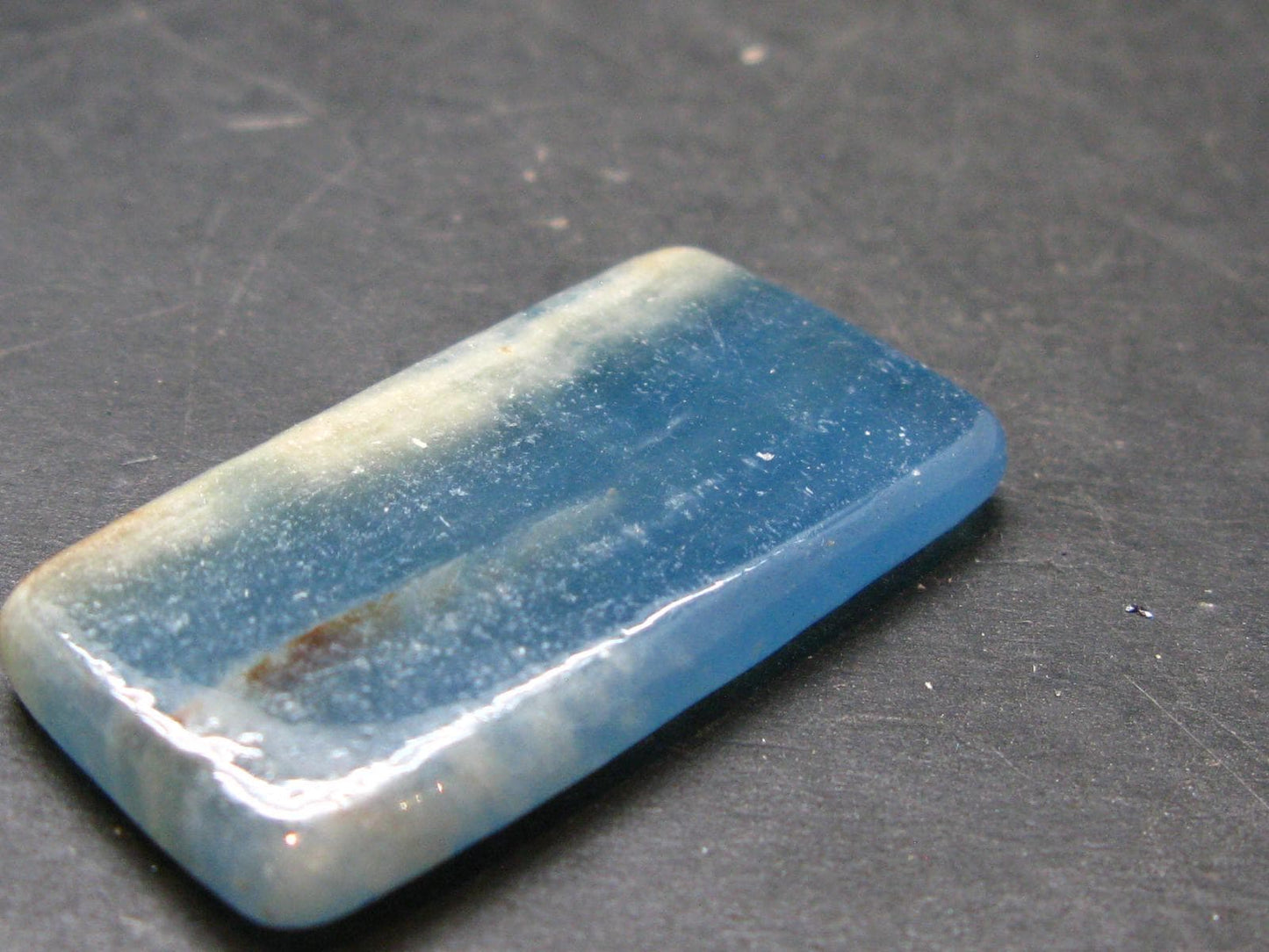 Nice Lemurian Aquatine Blue Calcite Tumbled From Argentina - 1.5" - 10.62 Grams