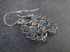 Faceted Natural Sky Blue Topaz Dangle 925 Silver Earrings from Brazil - 1.4" - 3.44 Grams
