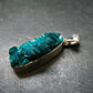Dioptase Crystal Silver Pendant from Congo - 6.35 Grams - 1.4"