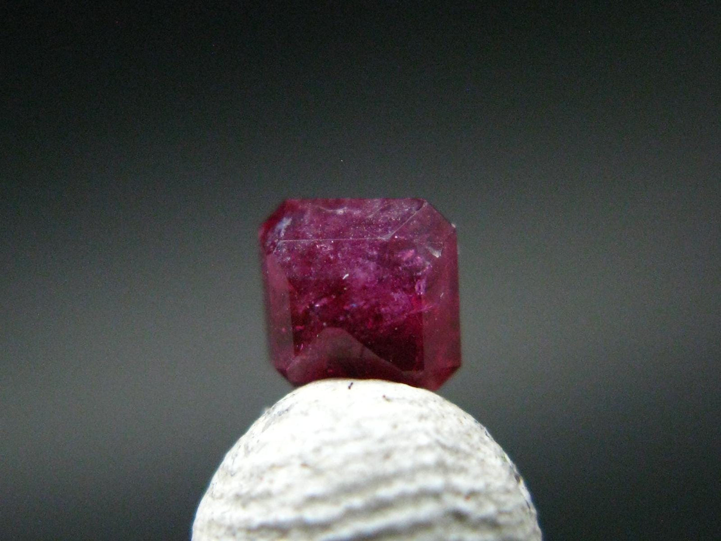 Beautiful Rare Gem Bixbite Red Beryl Emerald Cut Stone From Utah USA - 0.41 Carats - 4.4x4.3mm