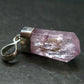 Gem Kunzite Spodumene Pendant in SS From Afghanistan - 1.4" - 4.43 Grams