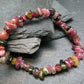 Watermelon Bicolor Tourmaline Genuine Bracelet ~ 7 Inches ~ 8mm Tumbled Beads