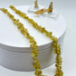 Yellow Sapphire Beaded Necklace: Genuine Gemstone Healing Crystal - 17 in