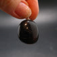Rare Blue Amber Tumbled Fluorescent Silver Pendant From Indonesia - 1.1" - 4.75 Grams