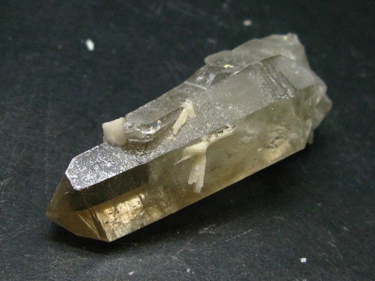 Bertrandite on Quartz cluster from Russia - 2.5"