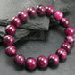 Ruby Genuine Bracelet ~ 7 Inches ~ 10mm Round Beads