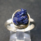 Deep Blue Evening Sky above Desert!! Saturated Royal Blue Rough Azurite Sterling Silver Ring - Size 9