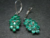 Gem Emerald Faceted Dangle Earrings In Sterling Silver