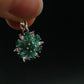 Emerald Silver Pendant W/Chain From Colombia - 3.05 Grams Total