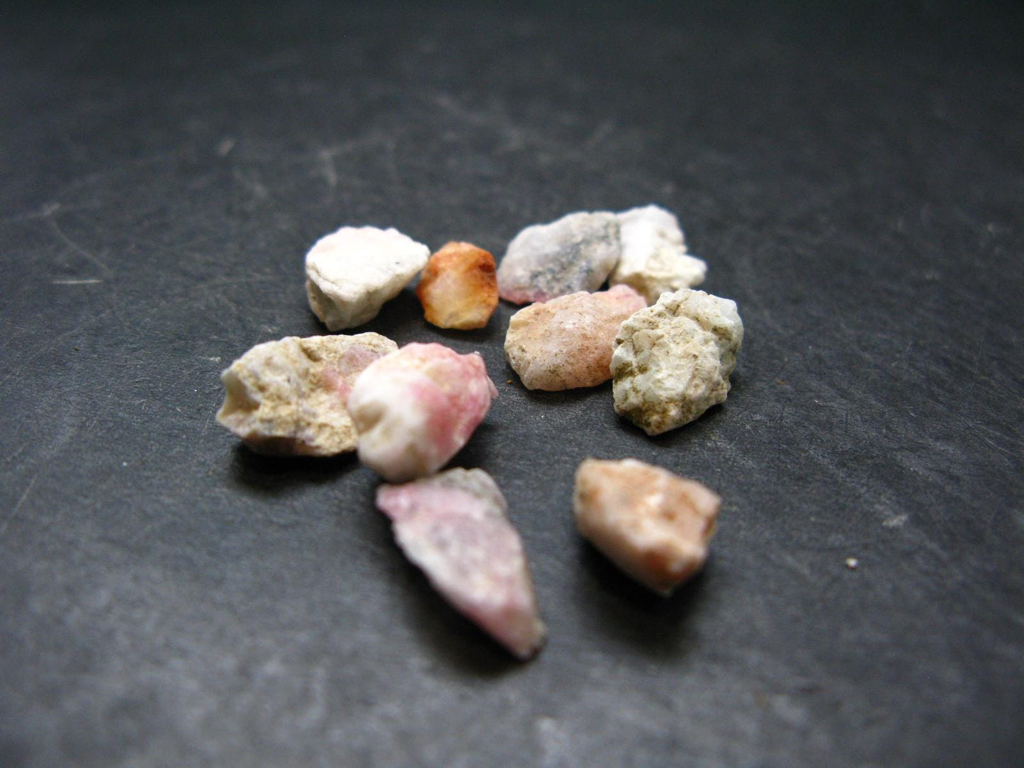 Lot of 10 Rare Pink Tugtupite Raw Pieces From Greenland - 5.0 Grams