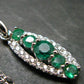 Emerald Silver Pendant W/Chain From Colombia - 0.69 Carats