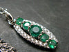 Emerald Silver Pendant W/Chain From Colombia - 0.69 Carats
