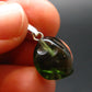 Moldavite Tektite Silver Pendant from Czech Republic - 0.9" - 1.9 Grams