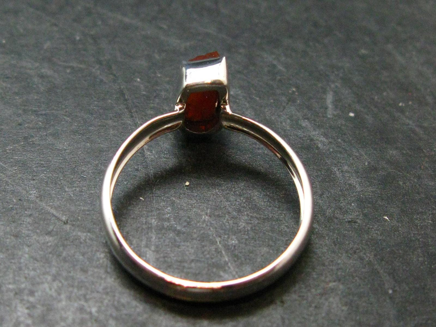 Pezzottaite Crystal Silver Ring From Madagascar - Size 8 - 2.03 Grams