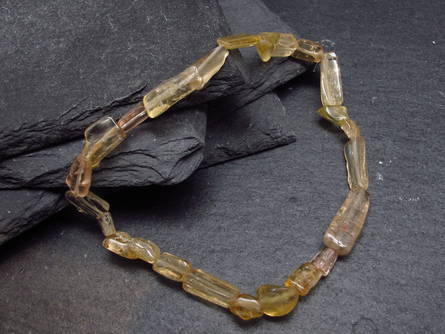 Imperial Topaz Genuine Bracelet ~ 7 Inches ~ 8mm Tumbled Beads