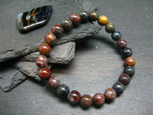 Pietersite Genuine Bracelet ~ 7 Inches ~ 8mm Round Beads