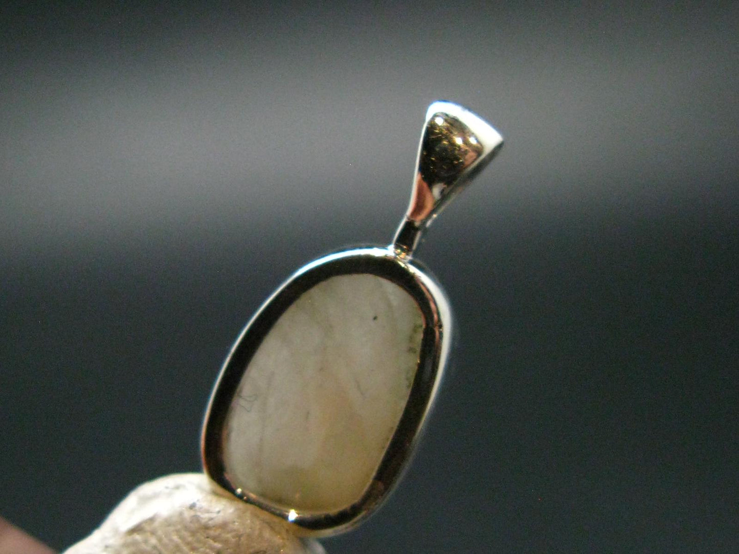 Phenakite Phenacite Crystal Silver Pendant From Russia - 0.7" - 1.13 Grams