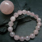 Rose Quartz Genuine Bracelet ~ 7 Inches ~ 10mm Facetted Beads