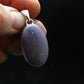 Purple Jade Silver Plated Pendant From Turkey - 1.5" - 6.27 Grams
